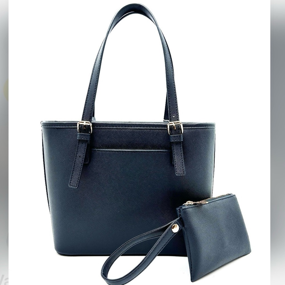 Valentino Orlandi Tote Bag with Wallet Dark Blue - Picture 5 of 5